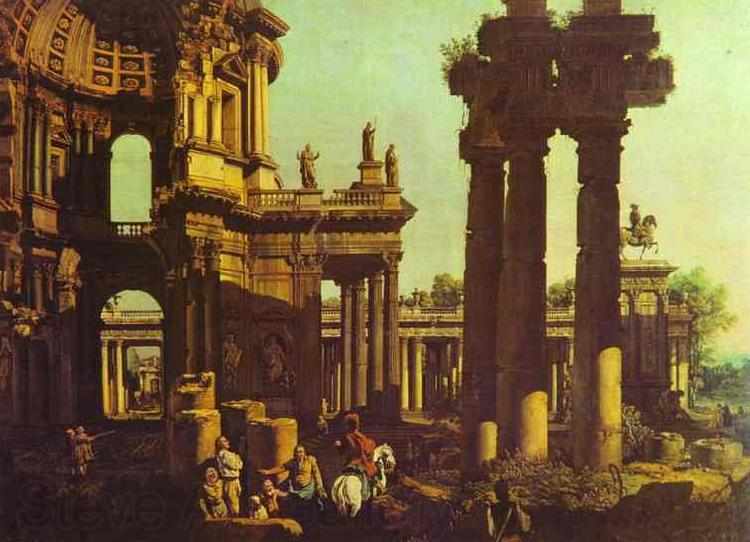 Bernardo Bellotto Ruins of a Temple Norge oil painting art